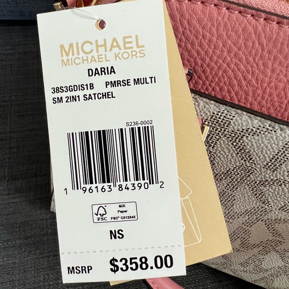 NWT MICHAEL KORS DARIA SMALL 2 IN 1 SATCHEL - Picture 8 of 16